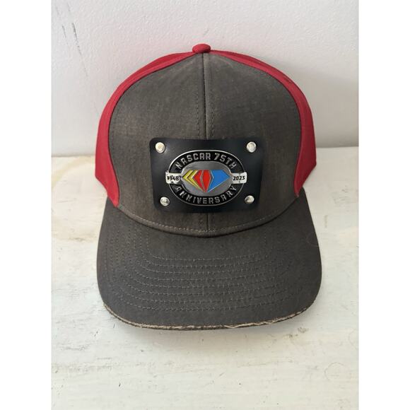 OFFICIAL NASCAR 75th Anniversary Metal Plate Adjustable Hat NEW - Picture 1 of 5